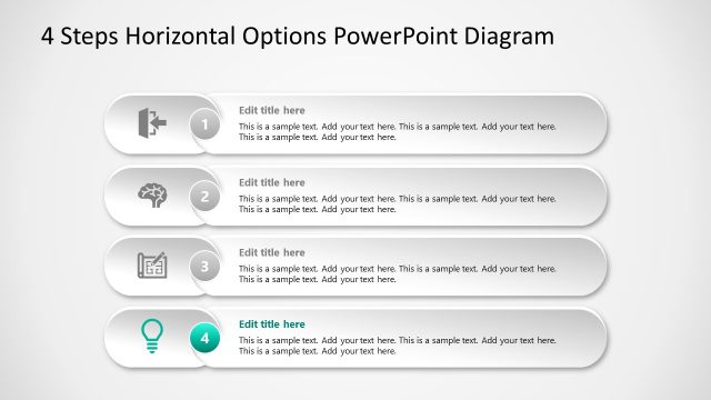 Step 4 of 4 Options Horizontal PowerPoint
