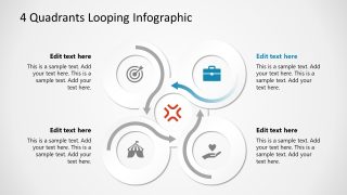 4 Quadrants Looping Diagram for Presentation 