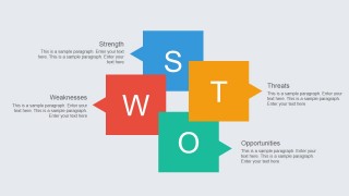 PowerPoint SWOT Analysis Modern Flat Design Slide