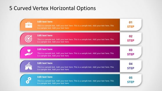 5 Steps Agenda PowerPoint Infographic Diagram 