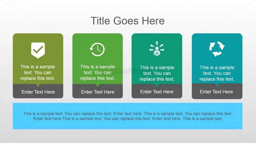 4 Elements Horizontal Slide Layout Design