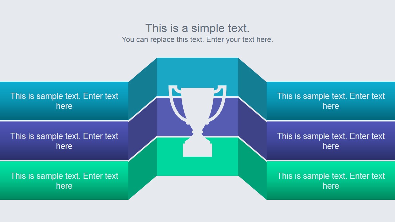 Winner Podium Slide Design with 3 Rows
