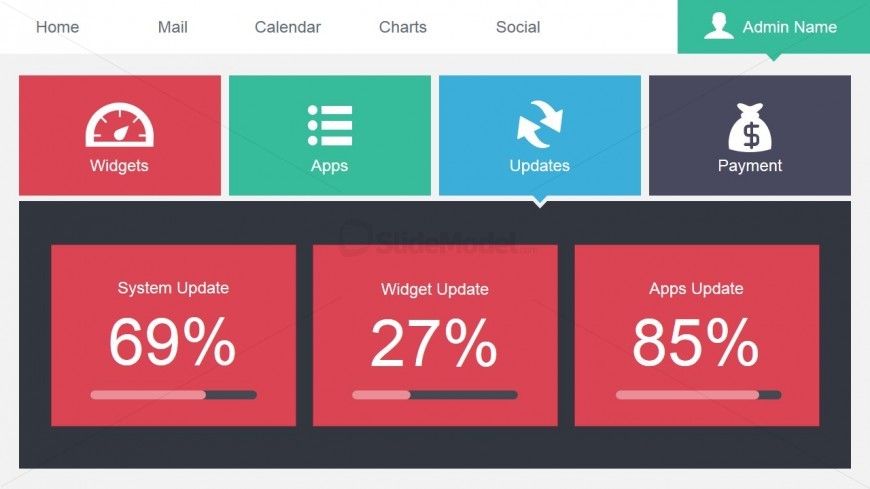 Data Dashboard Updates Slide Design