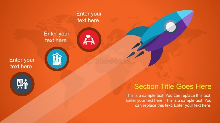 Animated Rocket PowerPoint Slide Design