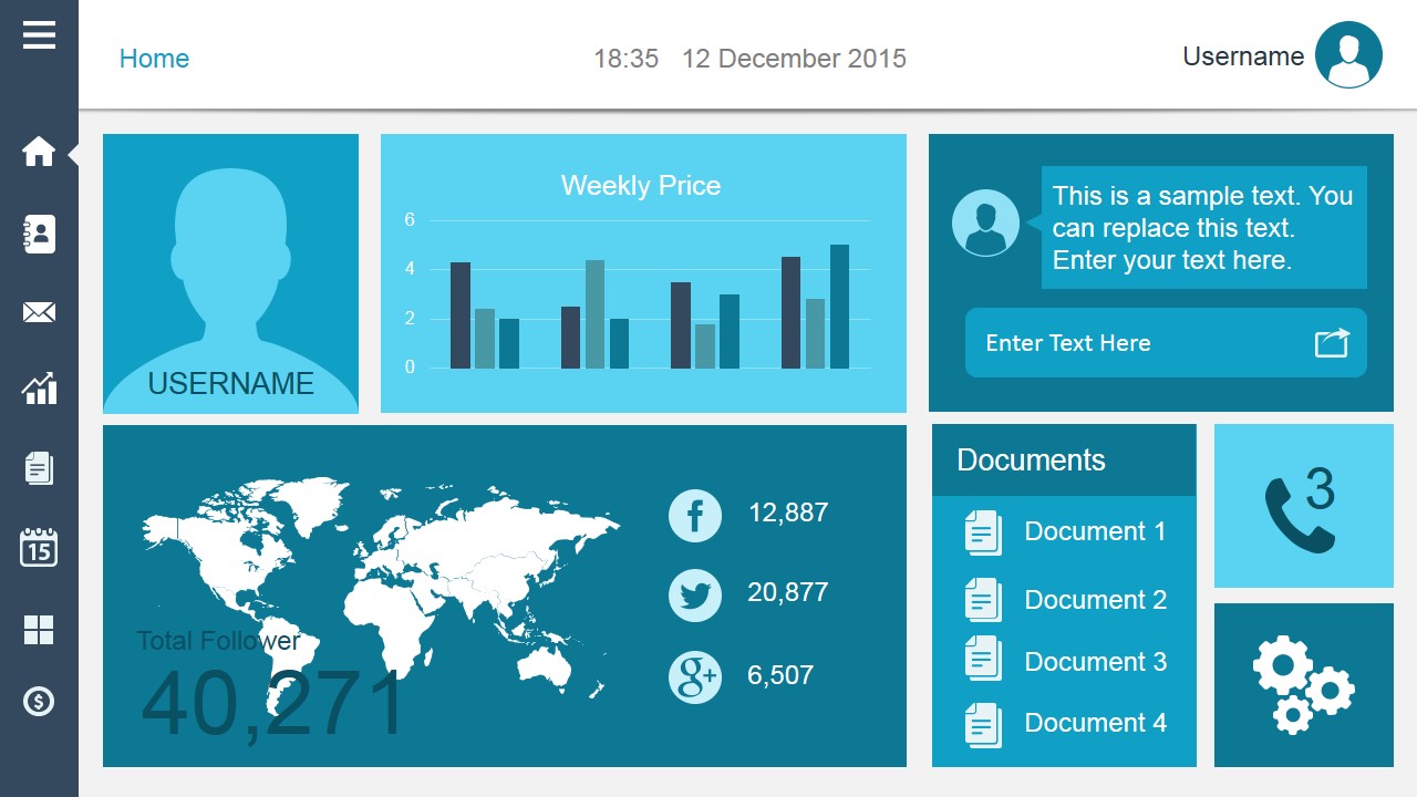 Smart Dashboard PowerPoint Slide Design