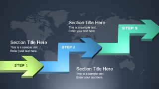 3D Process Flow Slide Design with Arrows