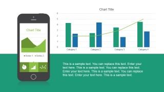 Smartphone iPhone Shape for PowerPoint with Data Chart