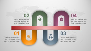 U Shaped Layout Timeline for PowerPoint and 4 Elements