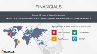 PowerPoint Slide to describe Financial Projections