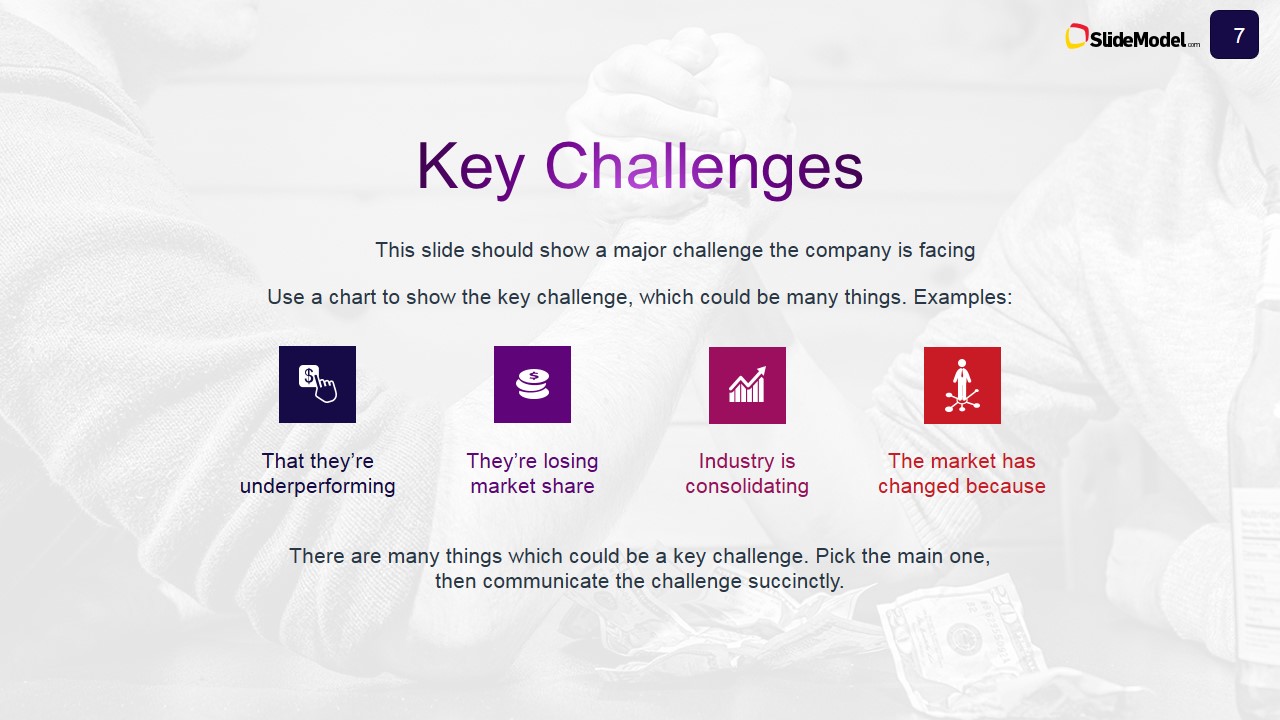 PowerPoint Slide Describing Key Challenges for the Case Study