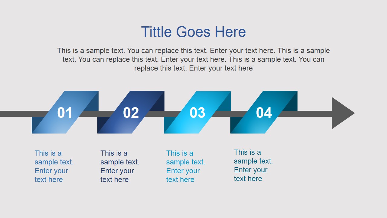 Horizontal Timeline Slide Design