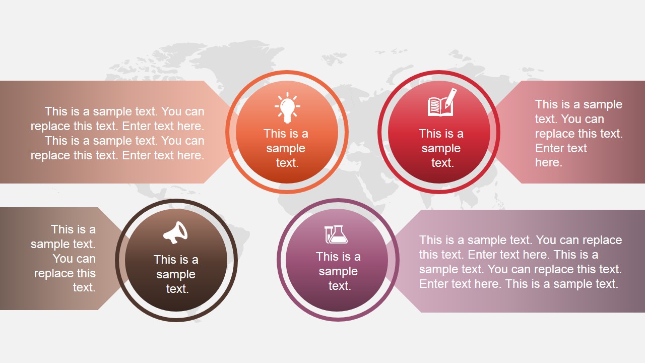 Vibrant Color Shade PowerPoint Template SlideModel