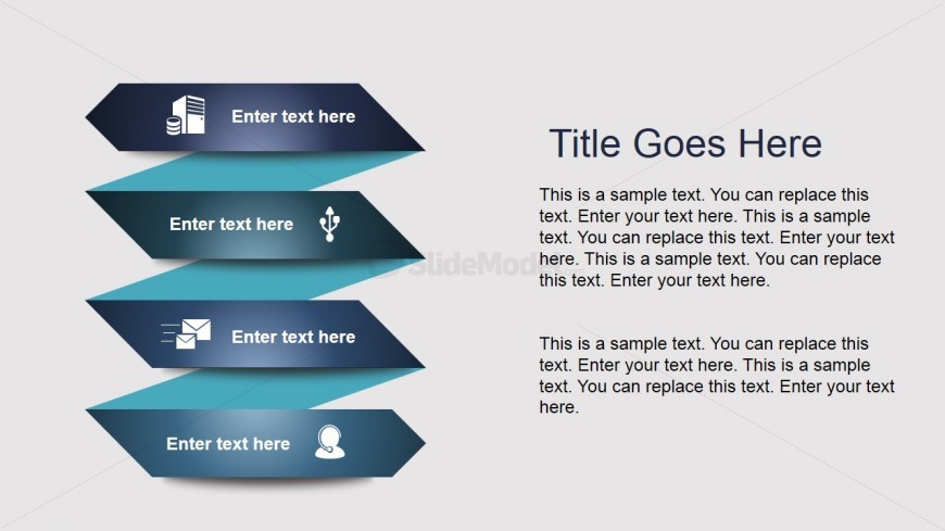 Ribbon Layout Design for PowerPoint