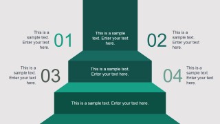 Multi Step 3D Stairs Diagram for PowerPoint