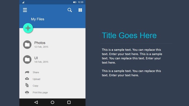 Files and Folders UI PowerPoint Widgets Prototype