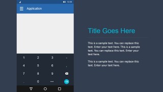 PowerPoint Shapes of Numeric Keyboard Android Prototype