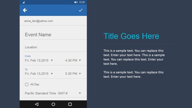 Schedule Event Material Design Android Prototype