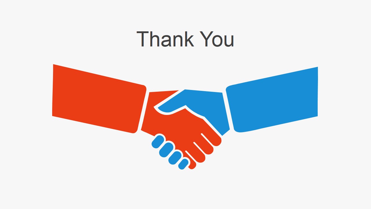 Simple Thank You Slide Hand Shaking