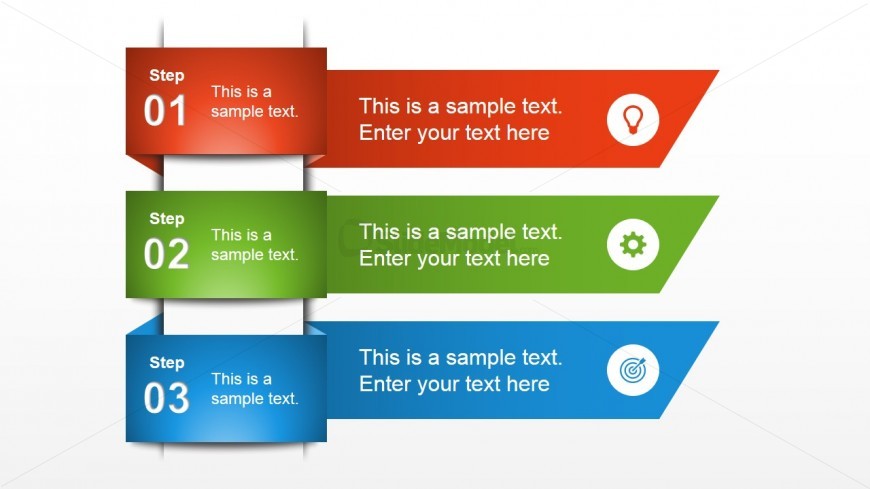 3 Steps Colorful Layout for PowerPoint - SlideModel