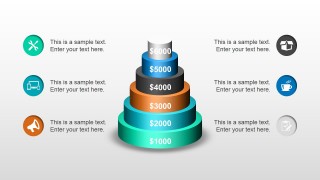 3D Multi-Level Circular Base Stacked Diagram for PowerPoint 