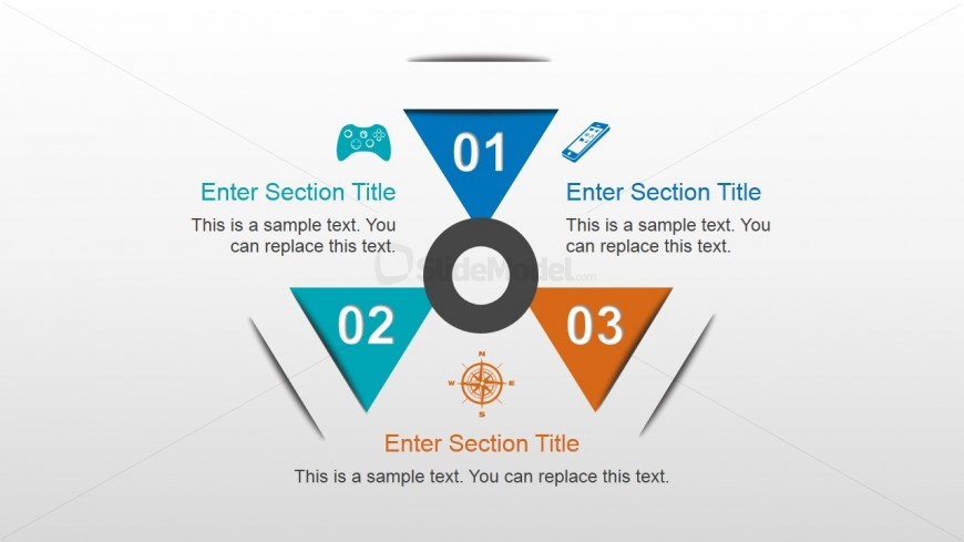 Triangles Circular Diagram Design for PowerPoint