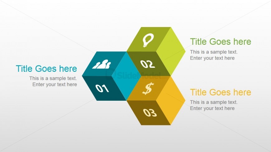 Flying 3D Cubes in a PowerPoint Slide