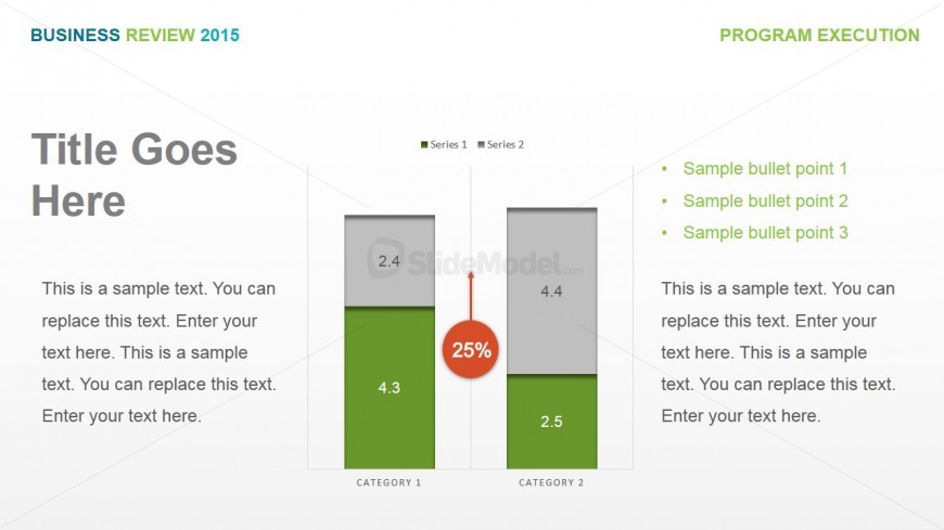 PowerPoint Editable Stacked Chart by Period