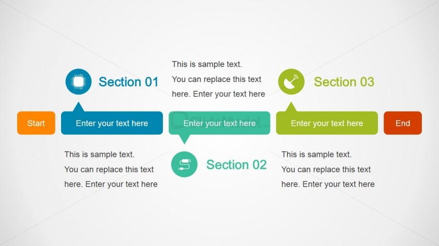 Horizontal Section Timeline Design