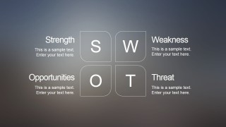 Blur SWOT PowerPoint Slide