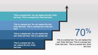 PPT Template Trendline Stages Diagram