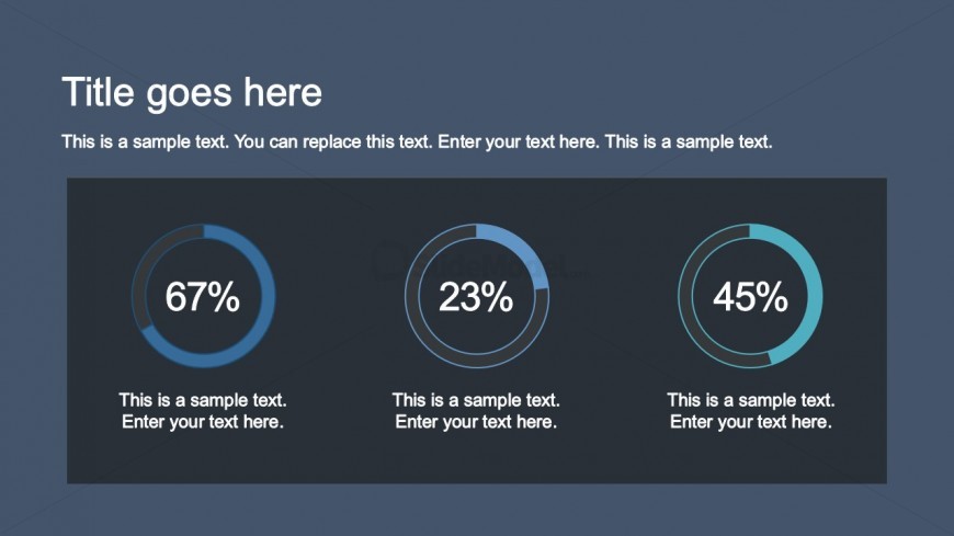 PPT Template Donut Charts Comparison