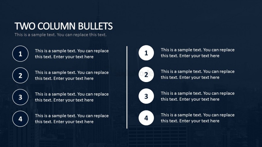 Bullet Section Business PowerPoint Templates