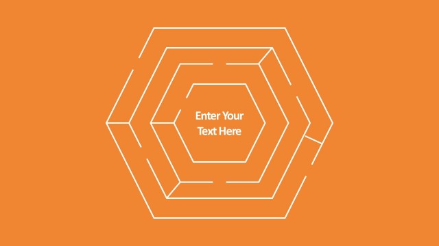 Flat Orange Maze Diagrams Infographics