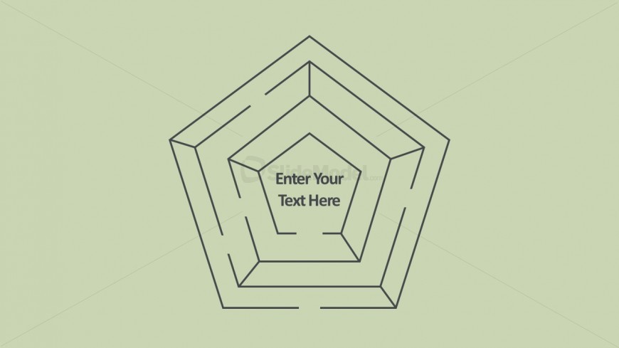 Green Maze Diagram For Business Slides