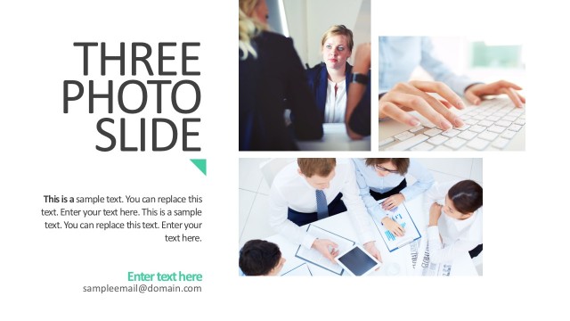 Three Photo Slide PowerPoint Temlate