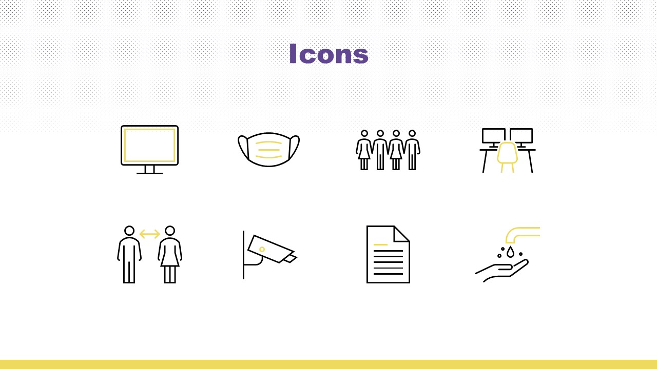 Returning to Work Plan Template - Slide Showing Icons
