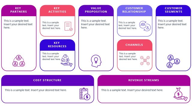 Business Model Canvas Widget Design