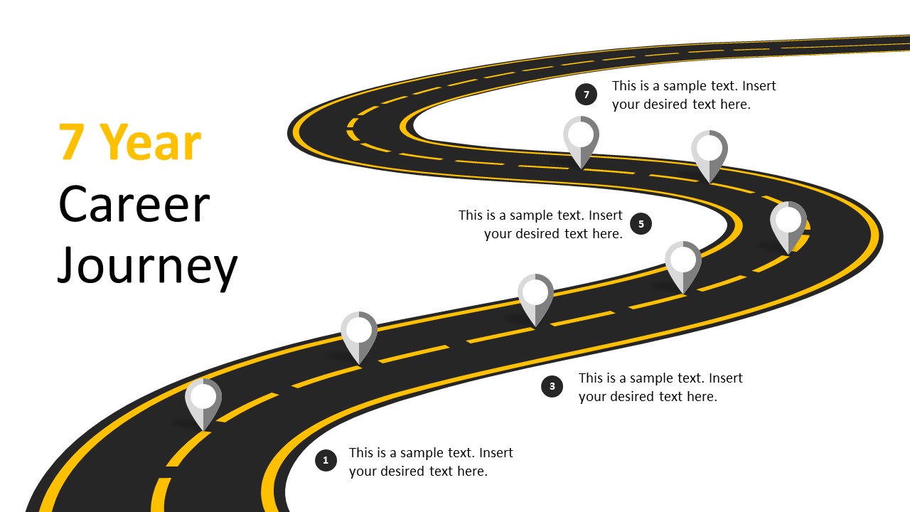 Roadmap Timeline Slide for Career Journey PowerPoint Template