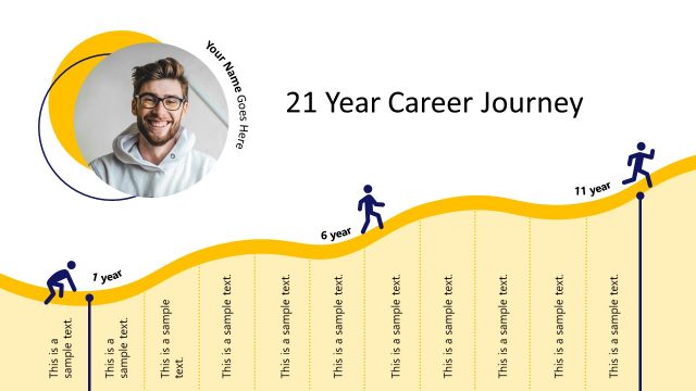 21-Year Career Journey PowerPoint Template