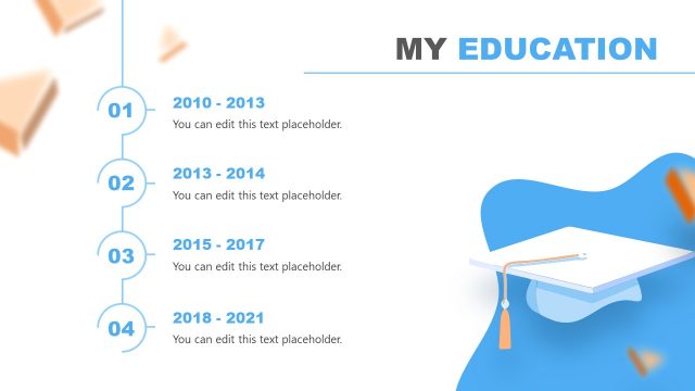 Education Timeline Resume Presentation PowerPoint