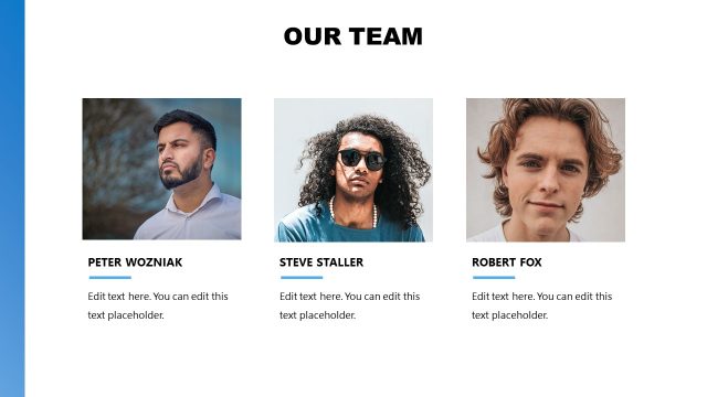 Our Team Slide for Dropshipping Business Model Template