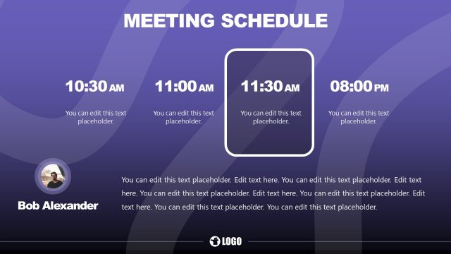 PowerPoint Meeting Schedule Setting Template