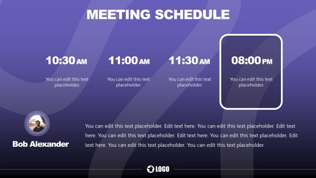 Team Meeting PowerPoint Schedule Planner