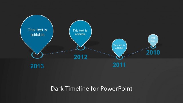 Clean Timeline Template for PowerPoint (Dark)