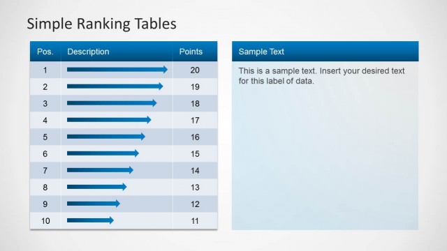 Two Tiles Ranking Tables Layout for PowerPoint