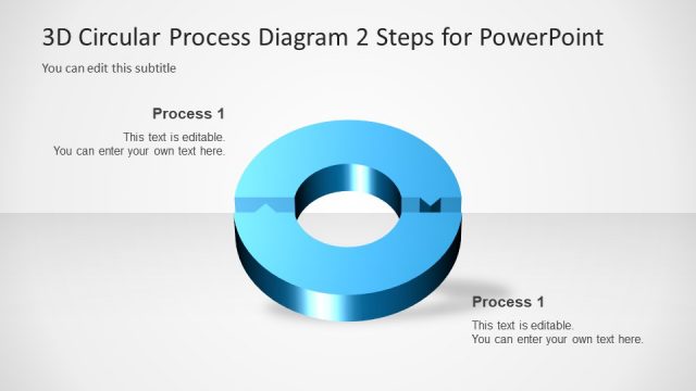 Chevron 2 Steps Circular Process PPT