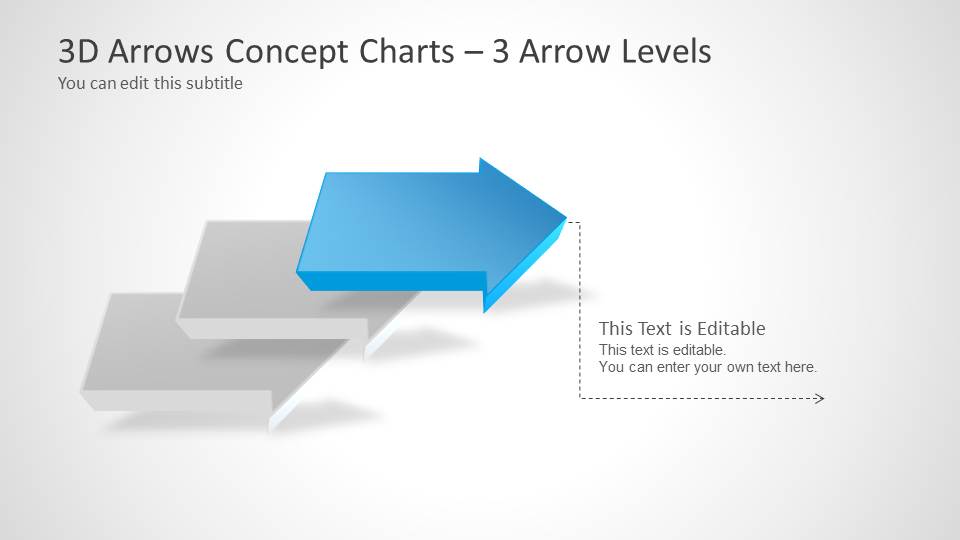 3d Arrows Concept Charts For Powerpoint Slidemodel 1539