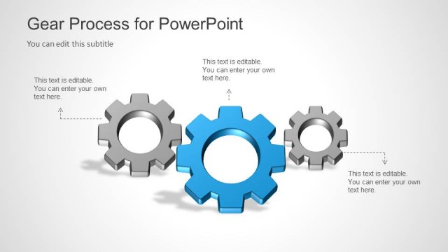 3 Gear Process Slide Design for PowerPoint