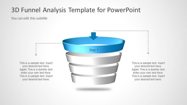 Multi Step 3D Funnel Analysis Diagram – Step 1