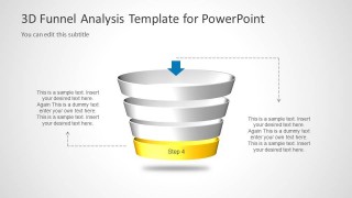 Multi Step 3D Funnel Analysis Diagram - Step 4